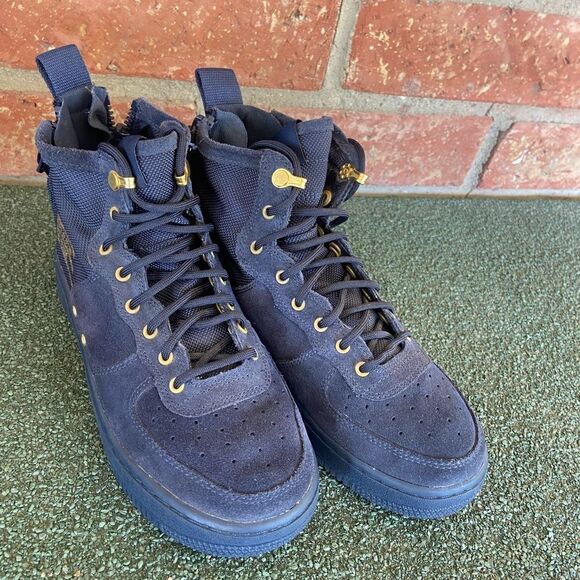 Nike SF Air Force 1 Mid Obsidian Black (GS) - AJ0424-400 Sneaker - Picture 2 of 12